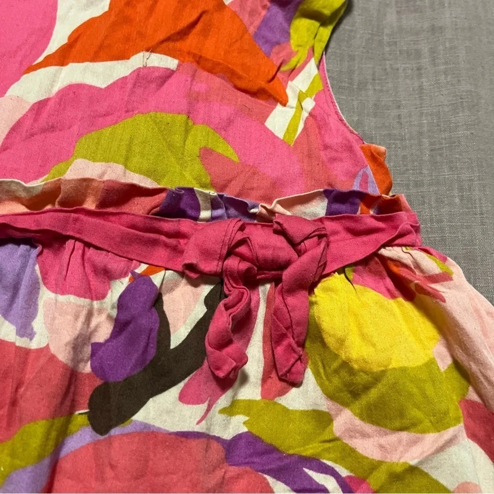 Baby Gap Bold Floral Dress Size 5 Pink Vibrant Easter Spring Summer